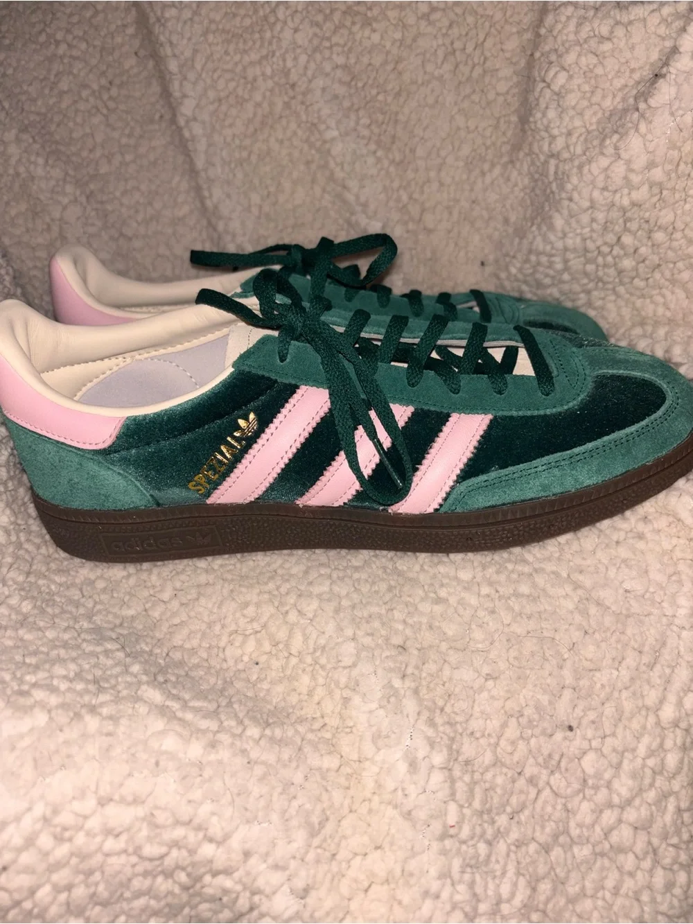 Adidas Handball Spezial JI2648 Green Pink Velvet Sneakers Men’s 10 US NWOT